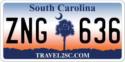 SC license plate ZNG636