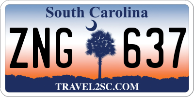 SC license plate ZNG637