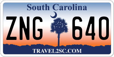 SC license plate ZNG640