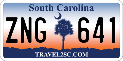 SC license plate ZNG641