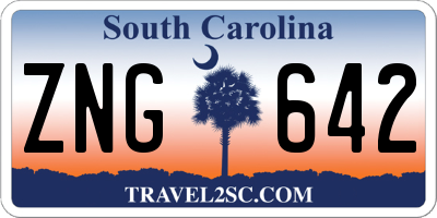SC license plate ZNG642