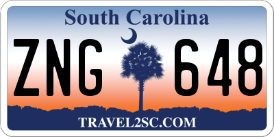 SC license plate ZNG648
