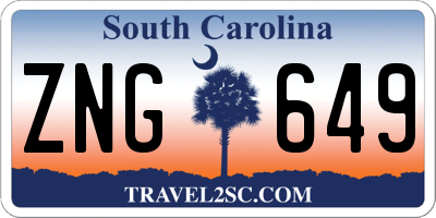 SC license plate ZNG649