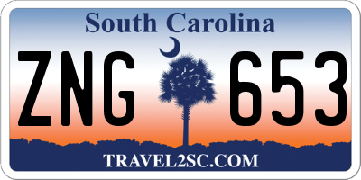 SC license plate ZNG653