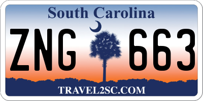 SC license plate ZNG663