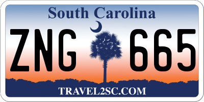 SC license plate ZNG665