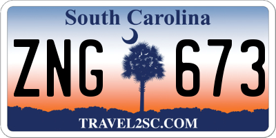 SC license plate ZNG673