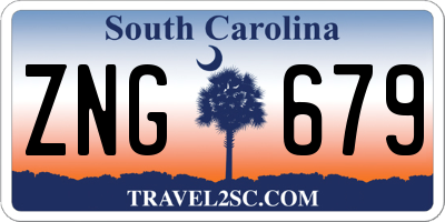 SC license plate ZNG679