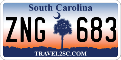 SC license plate ZNG683