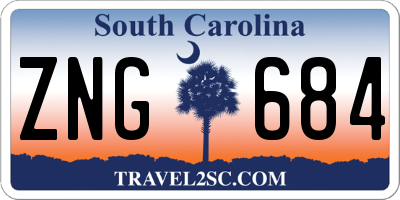 SC license plate ZNG684
