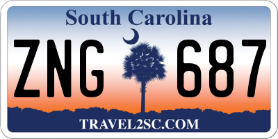 SC license plate ZNG687