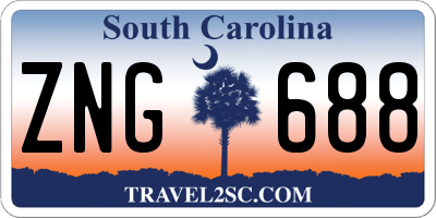 SC license plate ZNG688