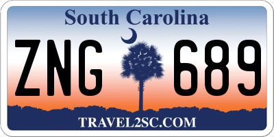 SC license plate ZNG689