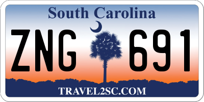 SC license plate ZNG691
