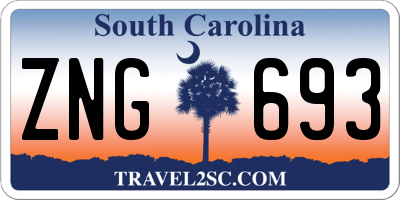 SC license plate ZNG693