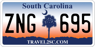 SC license plate ZNG695