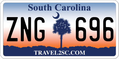 SC license plate ZNG696