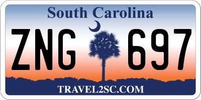 SC license plate ZNG697