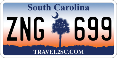 SC license plate ZNG699