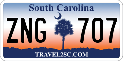 SC license plate ZNG707