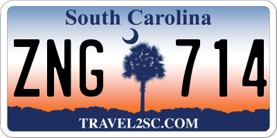 SC license plate ZNG714