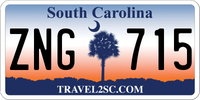SC license plate ZNG715
