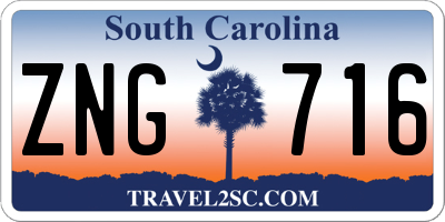 SC license plate ZNG716