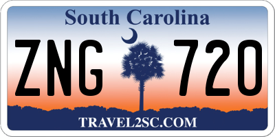 SC license plate ZNG720