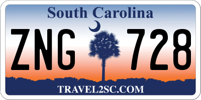 SC license plate ZNG728