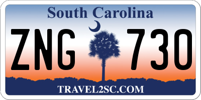SC license plate ZNG730