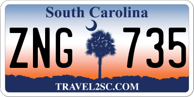SC license plate ZNG735