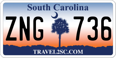SC license plate ZNG736
