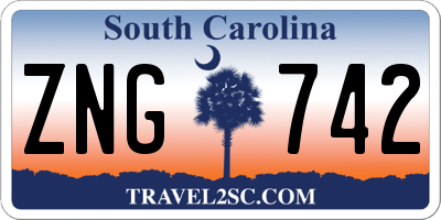 SC license plate ZNG742