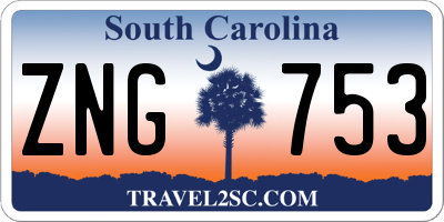 SC license plate ZNG753