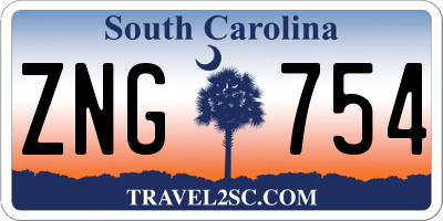 SC license plate ZNG754