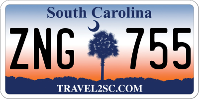 SC license plate ZNG755