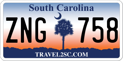 SC license plate ZNG758