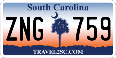 SC license plate ZNG759