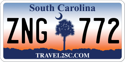 SC license plate ZNG772