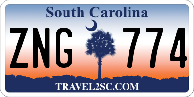 SC license plate ZNG774