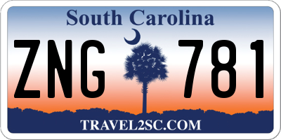 SC license plate ZNG781