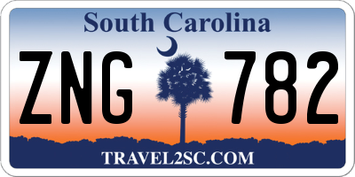 SC license plate ZNG782