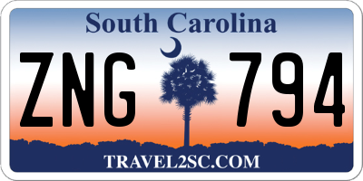 SC license plate ZNG794