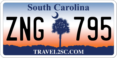 SC license plate ZNG795