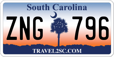 SC license plate ZNG796