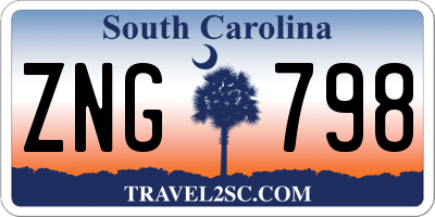 SC license plate ZNG798