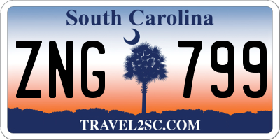 SC license plate ZNG799