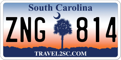 SC license plate ZNG814