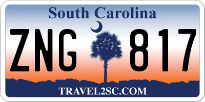 SC license plate ZNG817