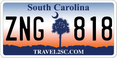 SC license plate ZNG818